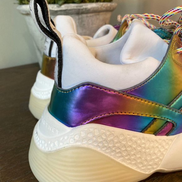 Stella McCartney Eclypse Metallic Rainbow Sneakers - Picture 10 of 13